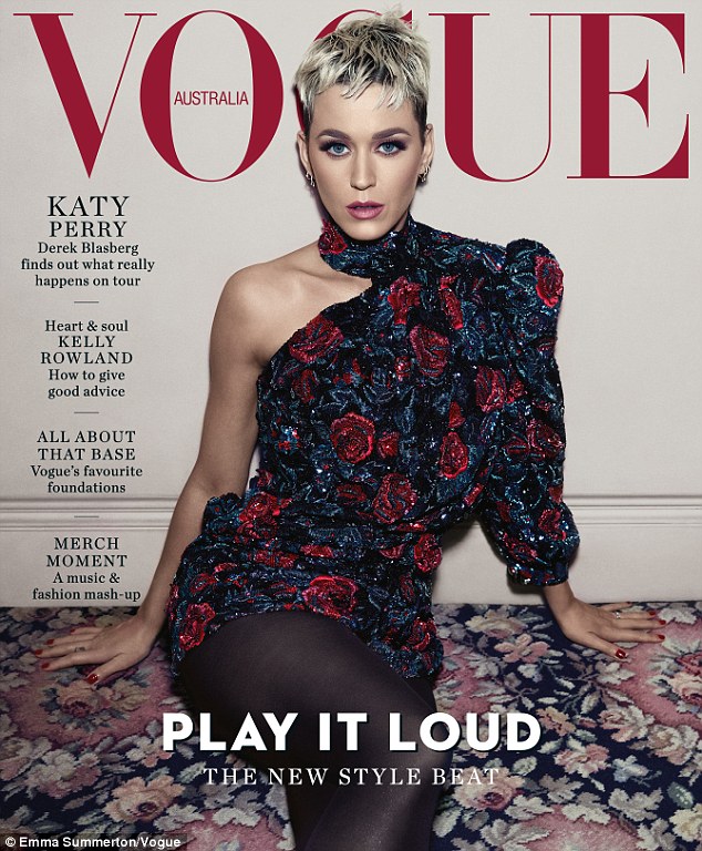 Cover girl: Katy Perry showed off her unique style in a new cover shoot for Vogue Australia out Tuesday