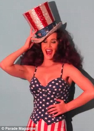 Star-spangled pop star! Katy Perry lights up the studio like the 4th of  July as she gets patriotic for Independence Day photo shoot | Daily Mail  Online