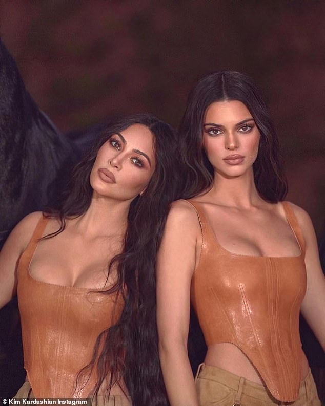 Yee-haw: Kim and Kendall looked like the queens of the desert in the sH๏τs where they both donned high fashion takes on Western chic