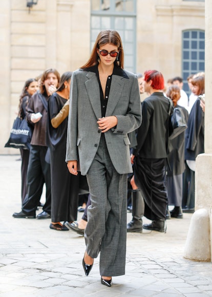 Kaia Gerber Proves Big, Big Suits Don't Have to Look Shapeless