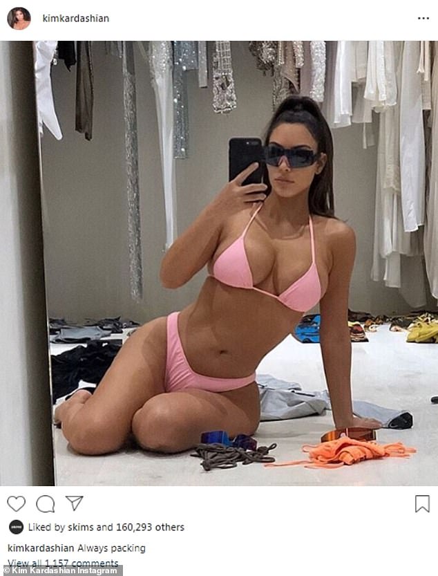 When you got it: Kim Kardashian shared that she was 'Always packing' as she set pulses racing on her Instagram page this Tuesday