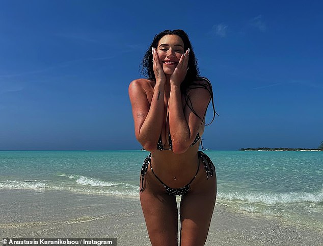 Kylie Jenner 's best friend Anastasia 'Stᴀssie' Karanikolaou sent temperatures soaring with a slew of ʙικιɴι snaps on Thursday