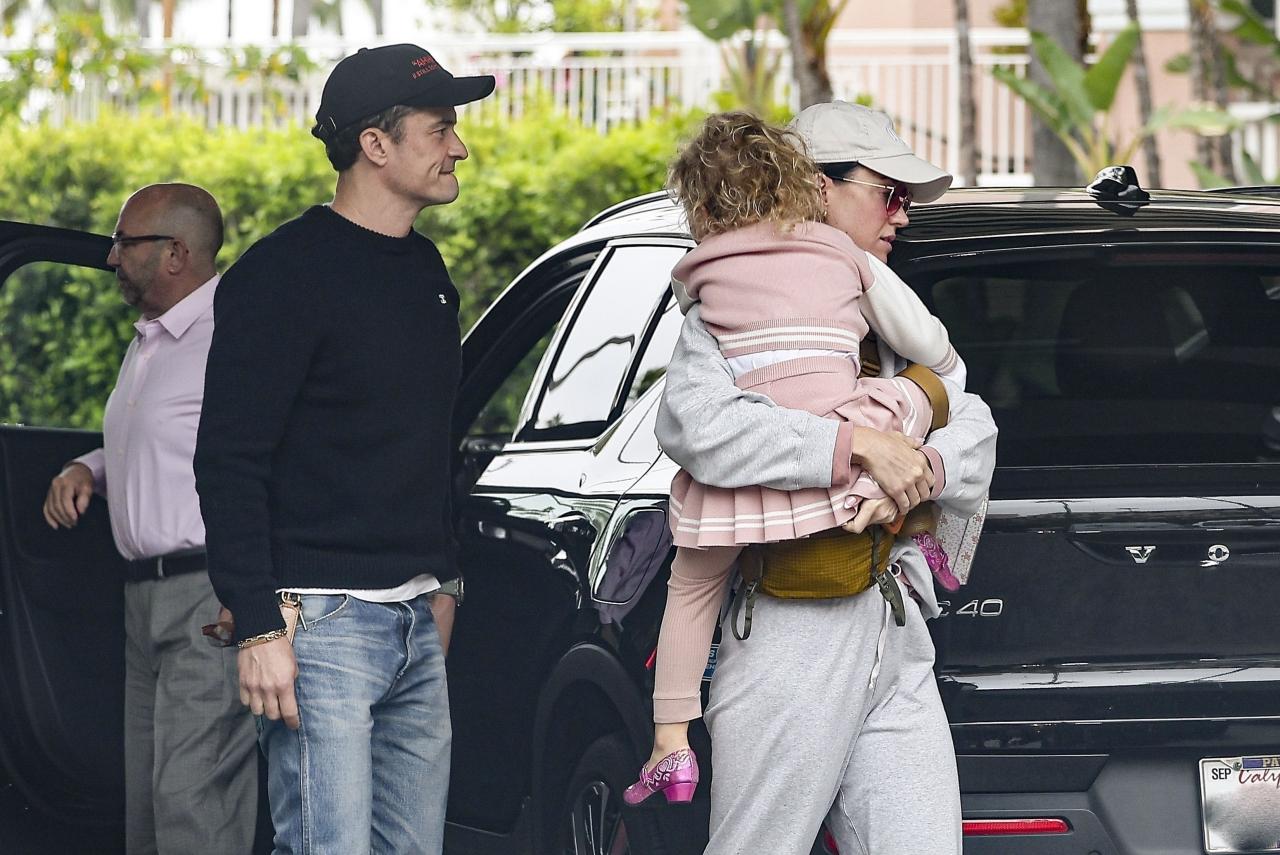 Katy Perry and her fiance Orlando Bloom were seen heading to brunch in Beverly Hills with their 3-year-old daughter, Daisy