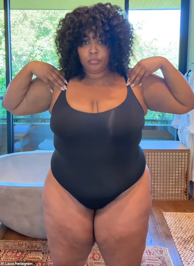 Lizzo proudly displayed her curves on social media after shrugging off a new South Park episode that poked fun at her size