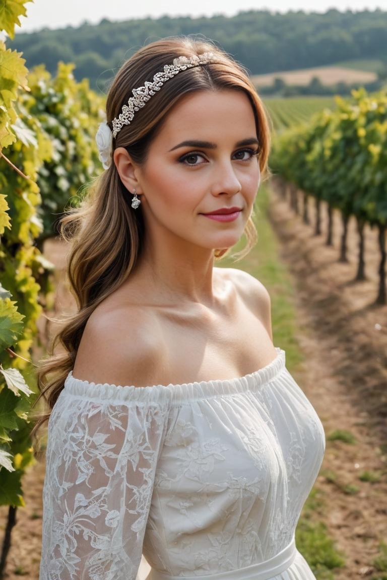 Emma in the vineyard