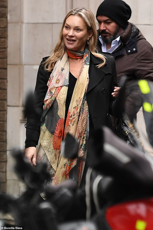 Kate Moss was sporting a piece from her pricey new Zara party range as she stepped out for lunch in Notting Hill, London, this weekend